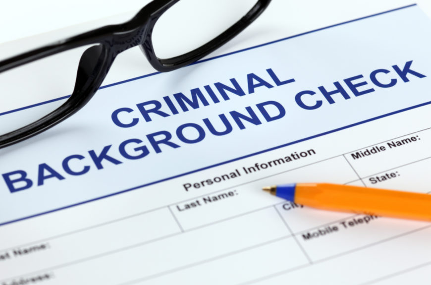 A criminal background check